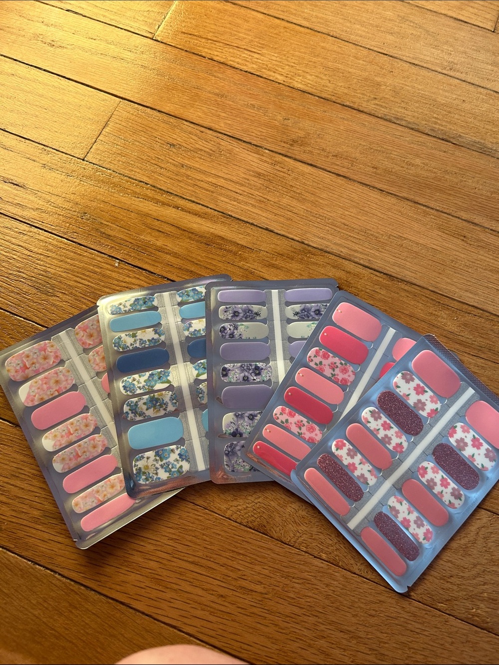 Peel-and-Press Pink & Floral Nail Wraps - Pack of Assorted Designs